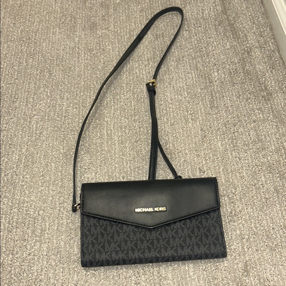 Michael Kors Black and Gold Crossbody Bag
